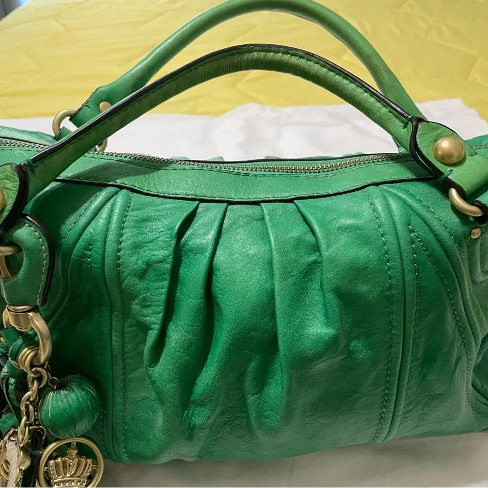 💚JUICY COUTURE💚 Vintage Vibrant Green Shoulder Bag - Picture 2 of 16